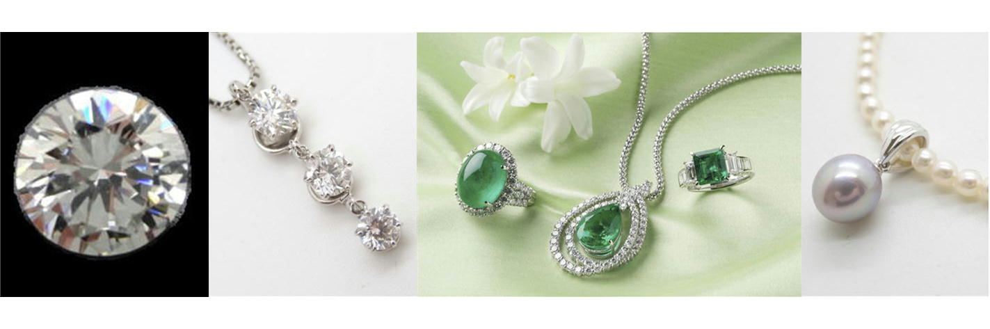 ダイヤ　トリロジー　3点セット　パール　ネックレス